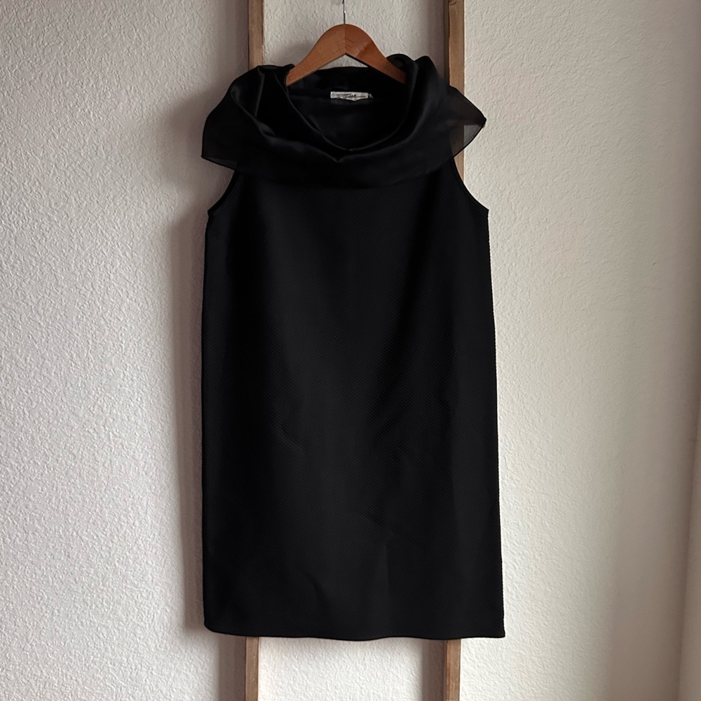Zoran Silk Taffetta Funnel Neck Sheath Dress Vintage NWT Sz: 12